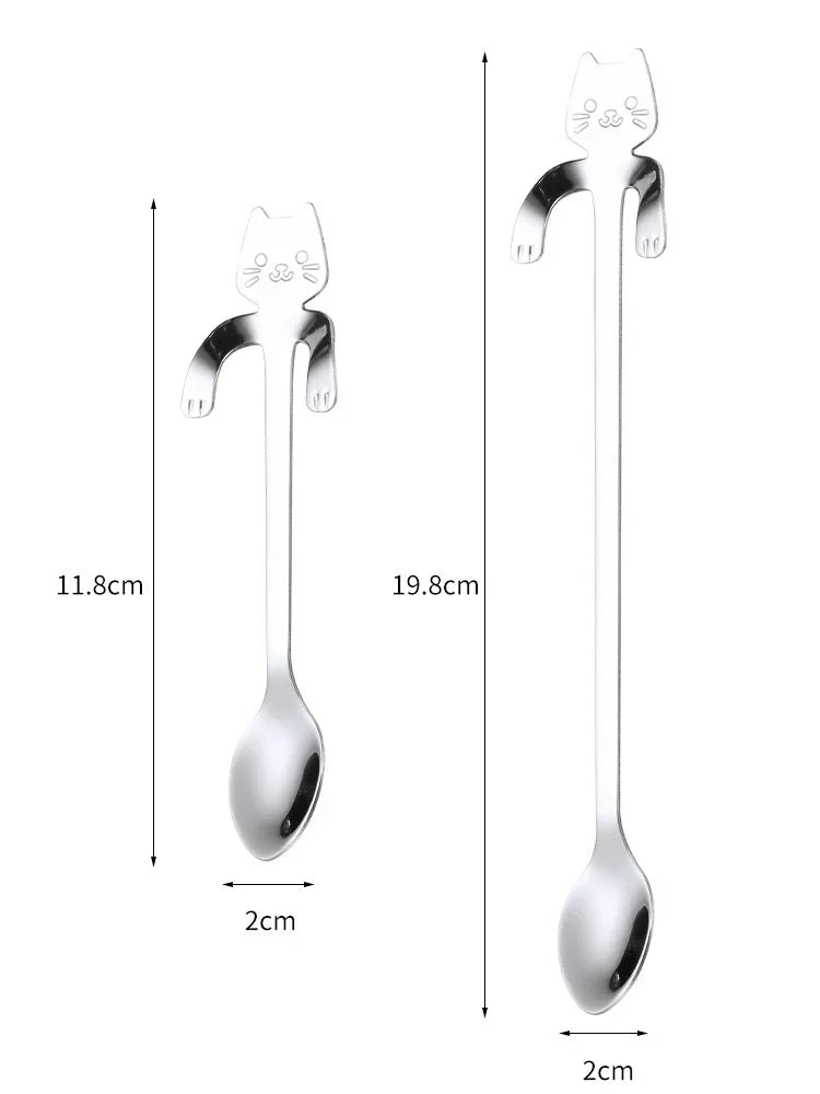 Stainless Steel Cat Creative Cartoon Hanging Edge