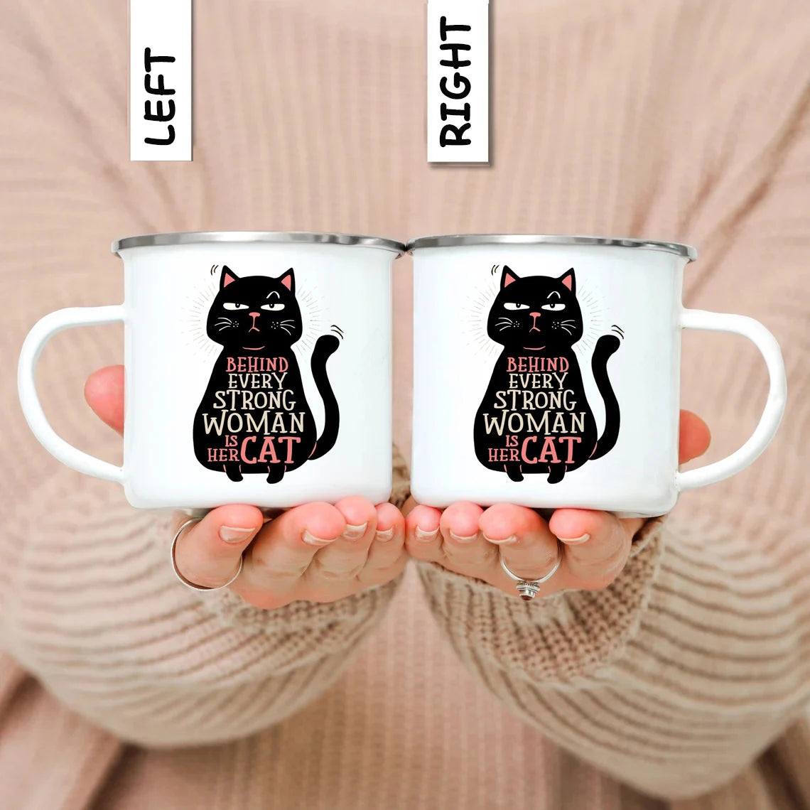 LAZY CAT Enamel Mug