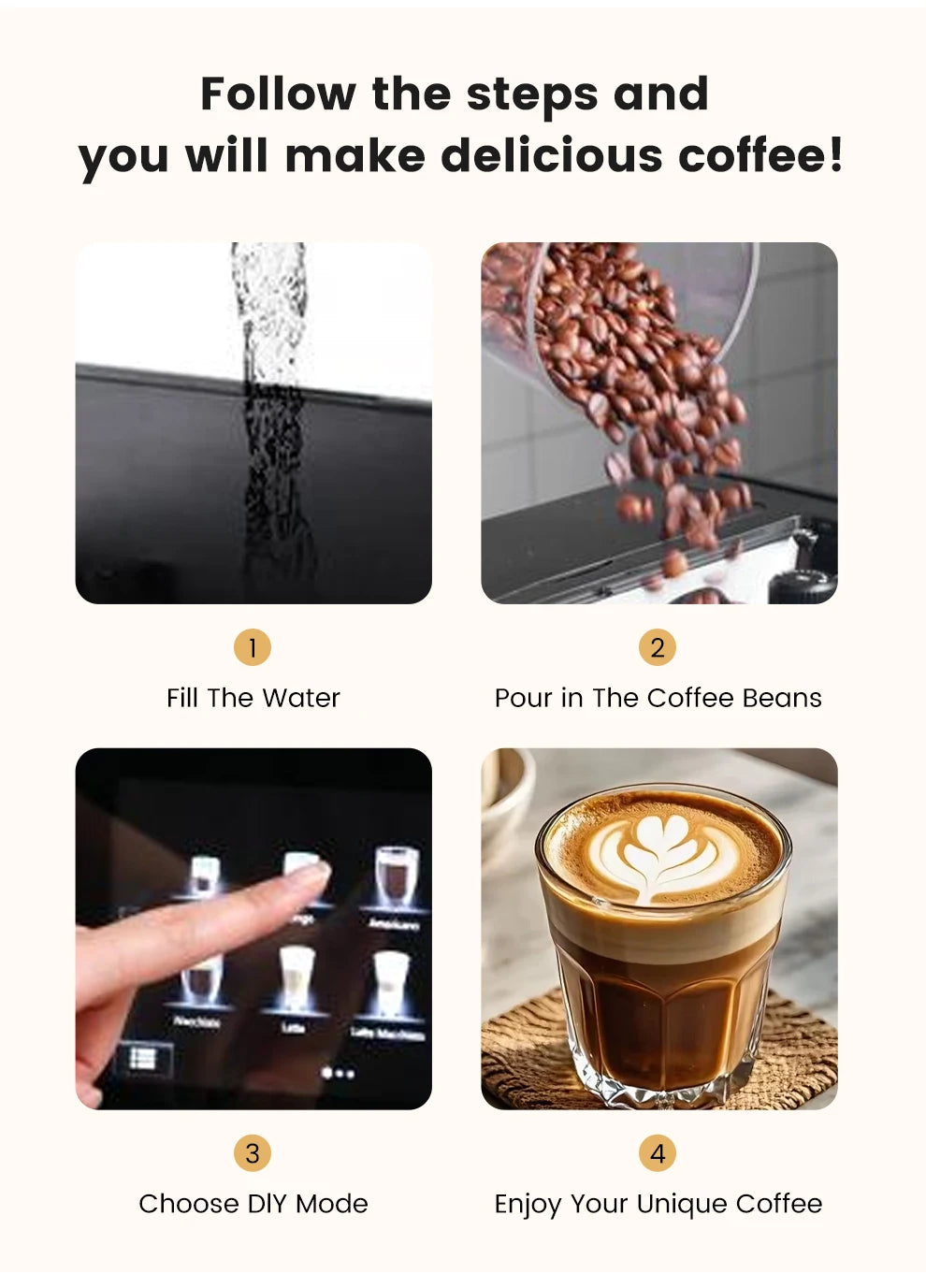 Mcilpoog CM1001-7" colorfAutomatic Espresso Machine