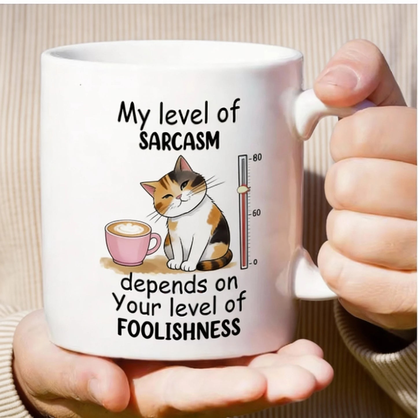 Witty Cat Design Funny Sarcasm Mug