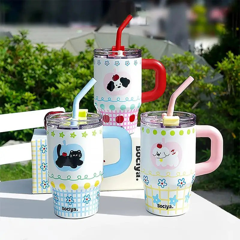 Kawaii Cat Stainless Steel Vacuum Tumbler