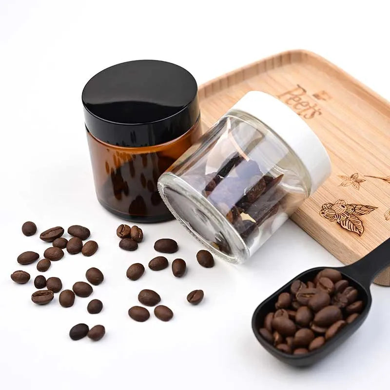 Portable Coffee Bean Storage Glass Jar