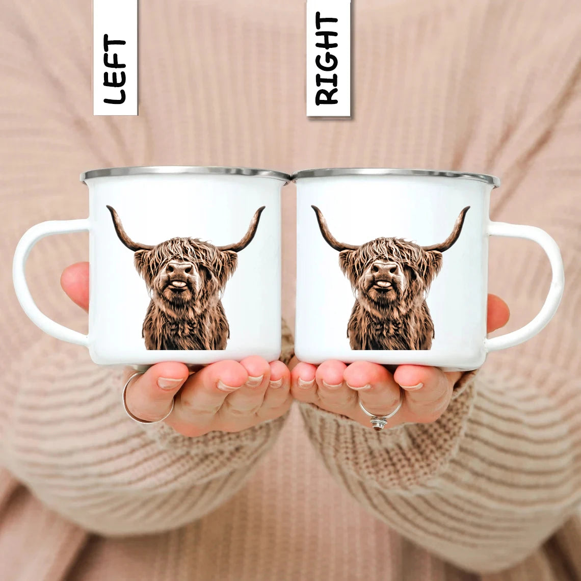 LAZY CAT Enamel Mug