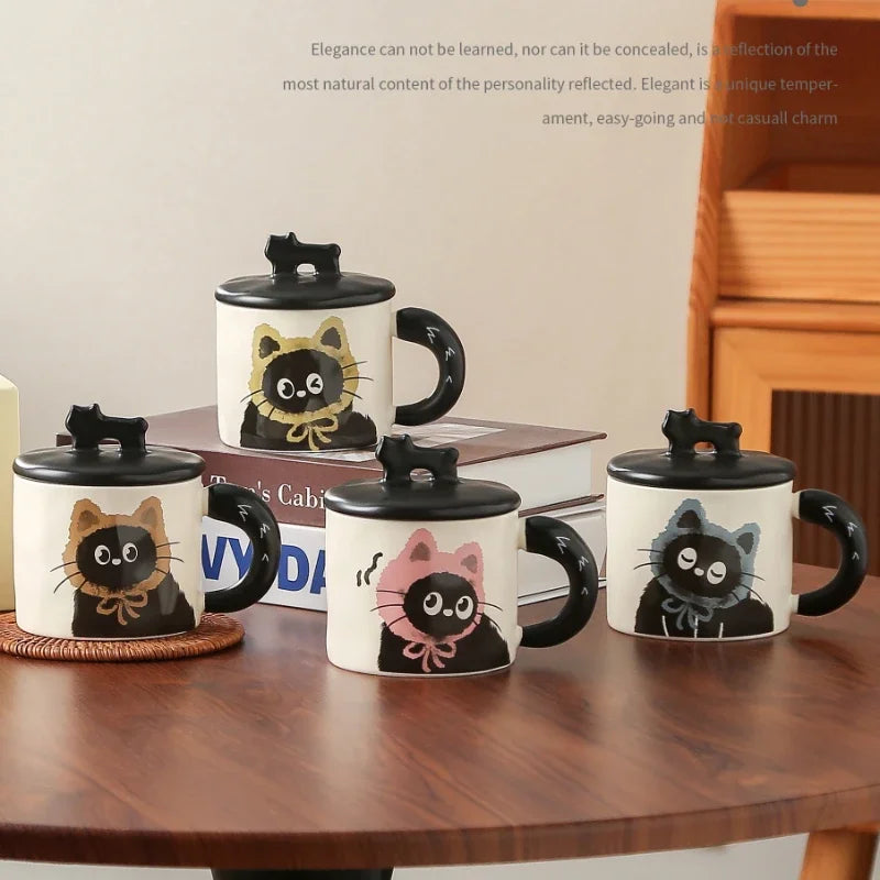Cat Couple Ceramic Water Cup