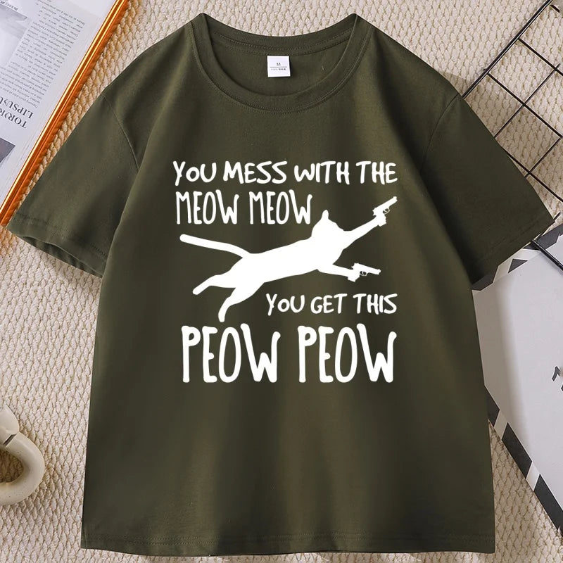 You Mess with The Meow Funny Cat T-shirt