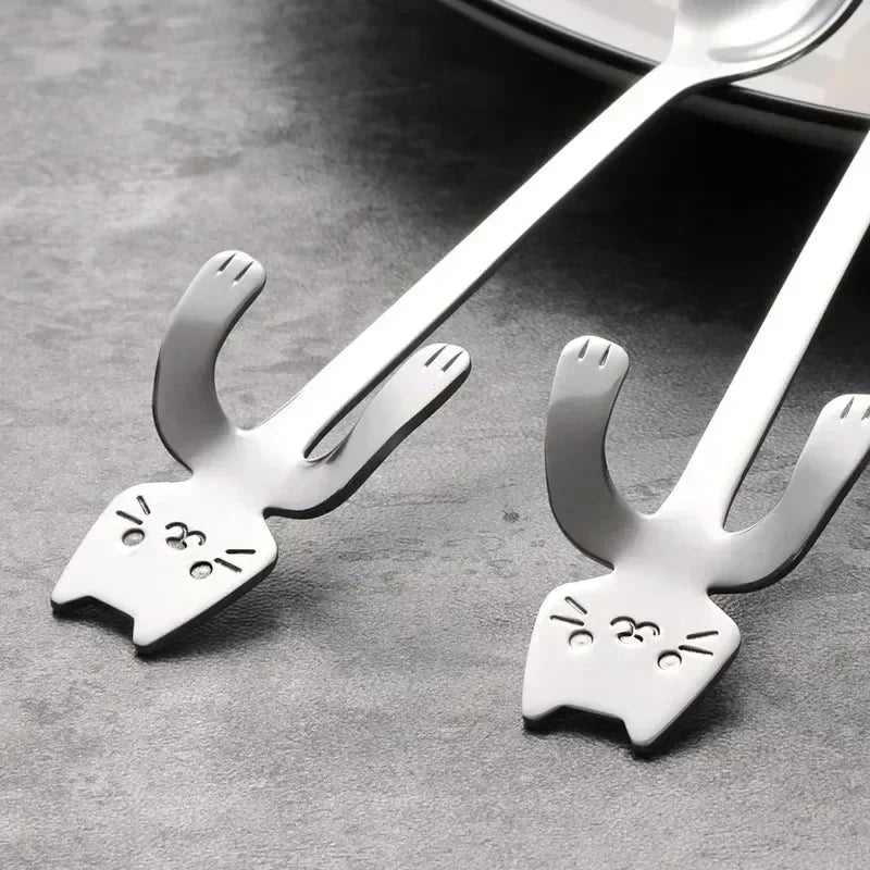 Stainless Steel Cat Creative Cartoon Hanging Edge