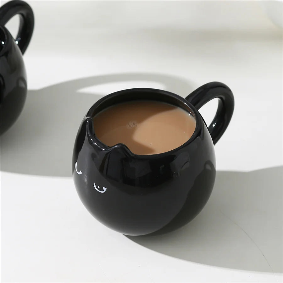 Cat Shaped Ceramic Cup,
