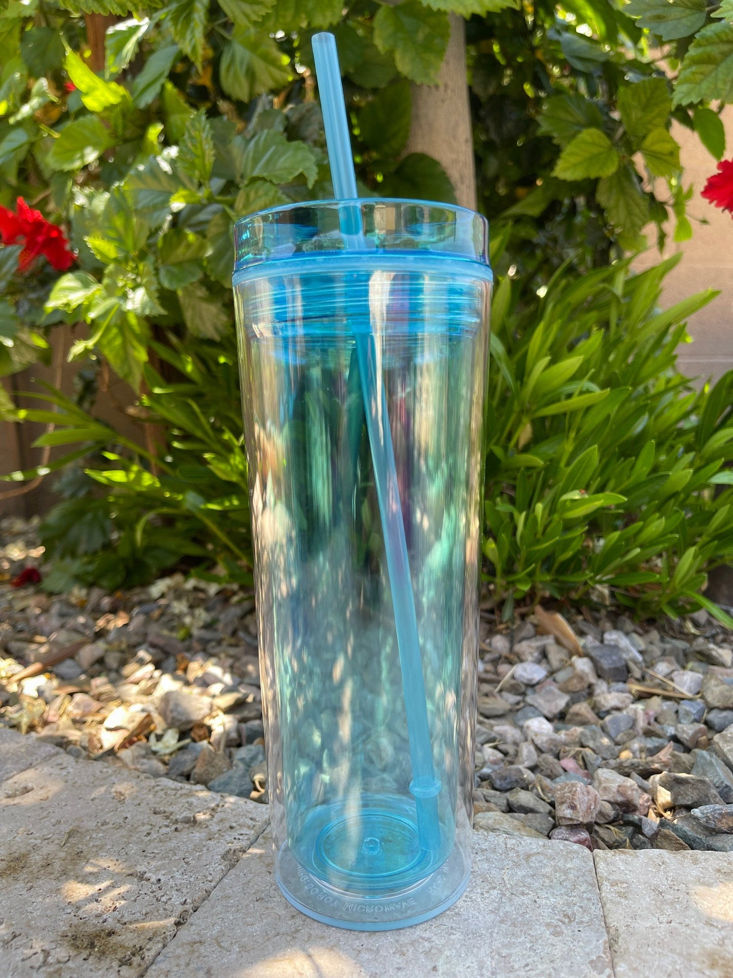 Blank Clear Skinny 19oz Large acrylic Tumbler kit W/Straw & lid BPA Free