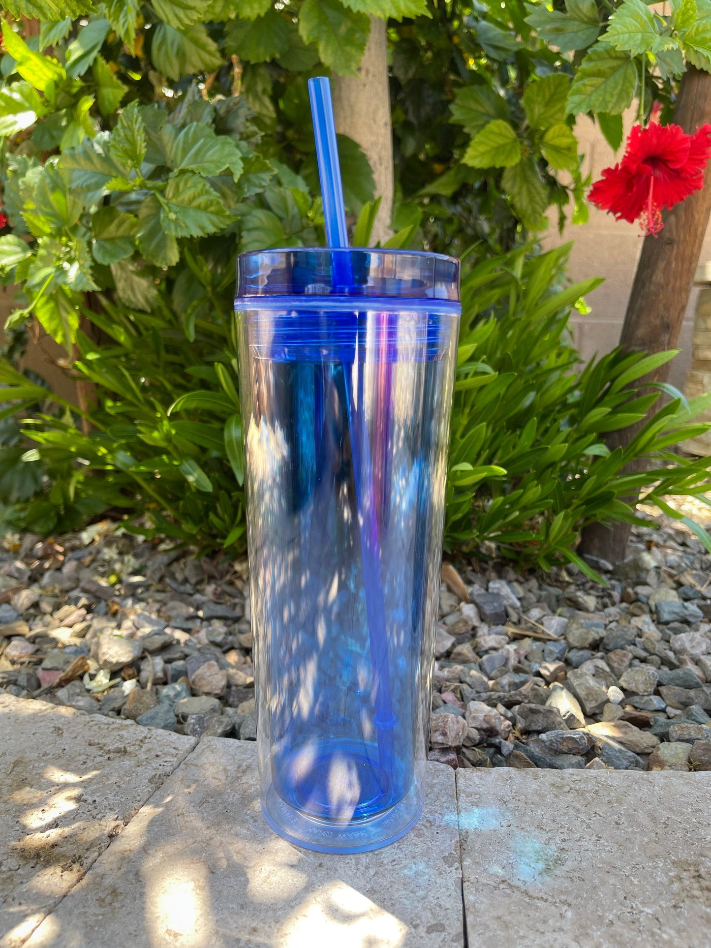 Blank Clear Skinny 19oz Large acrylic Tumbler kit W/Straw & lid BPA Free