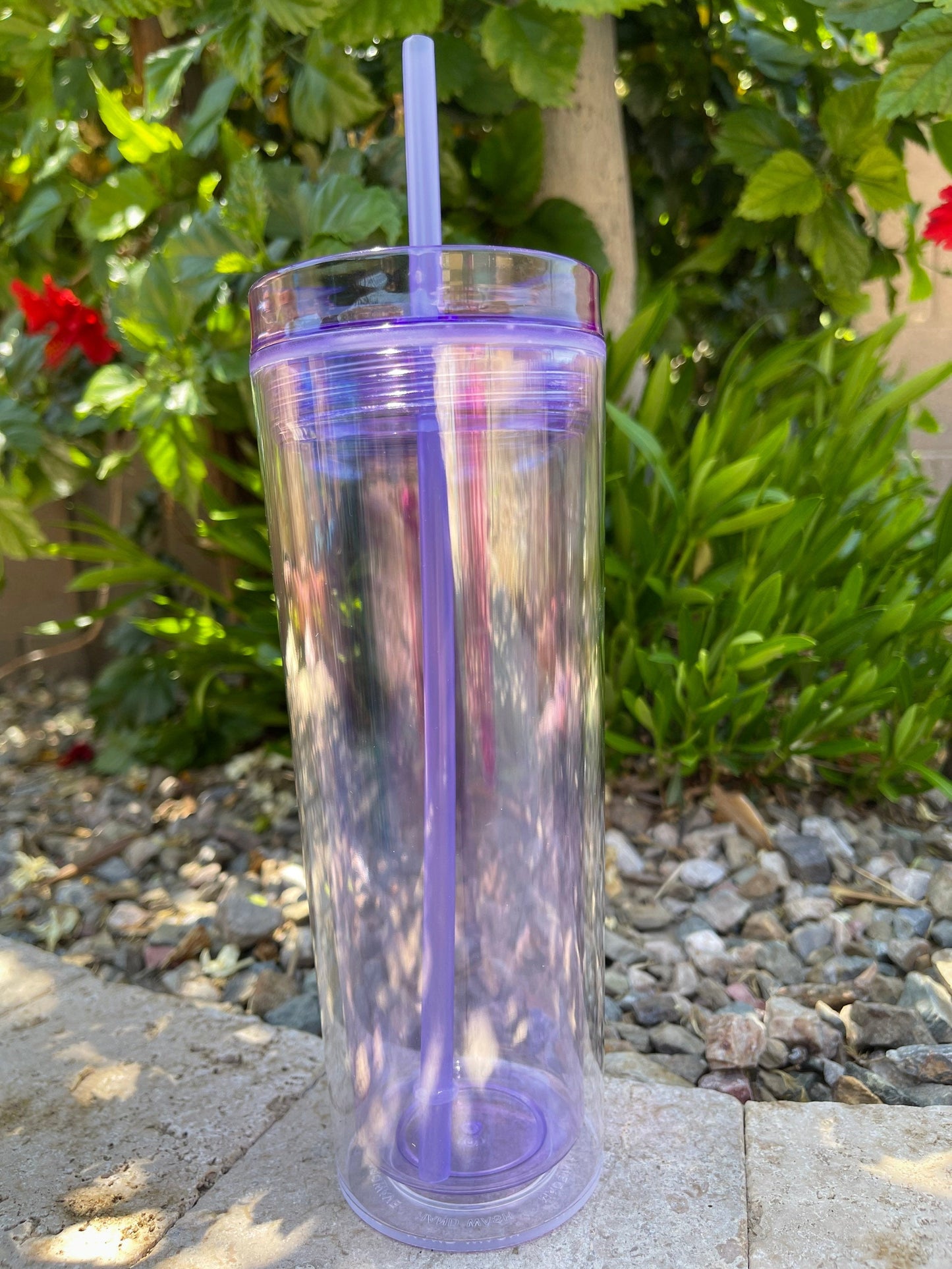 Blank Clear Skinny 19oz Large acrylic Tumbler kit W/Straw & lid BPA Free
