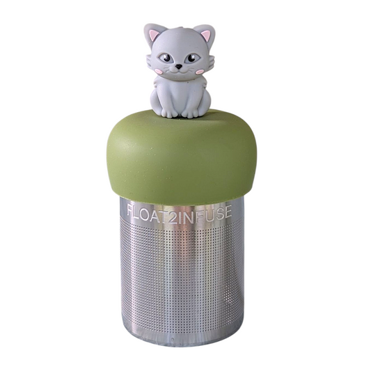 Floating Grey Cat Tea Infuser - Cute Animal Tea Infuser for Loose Leaf Tea