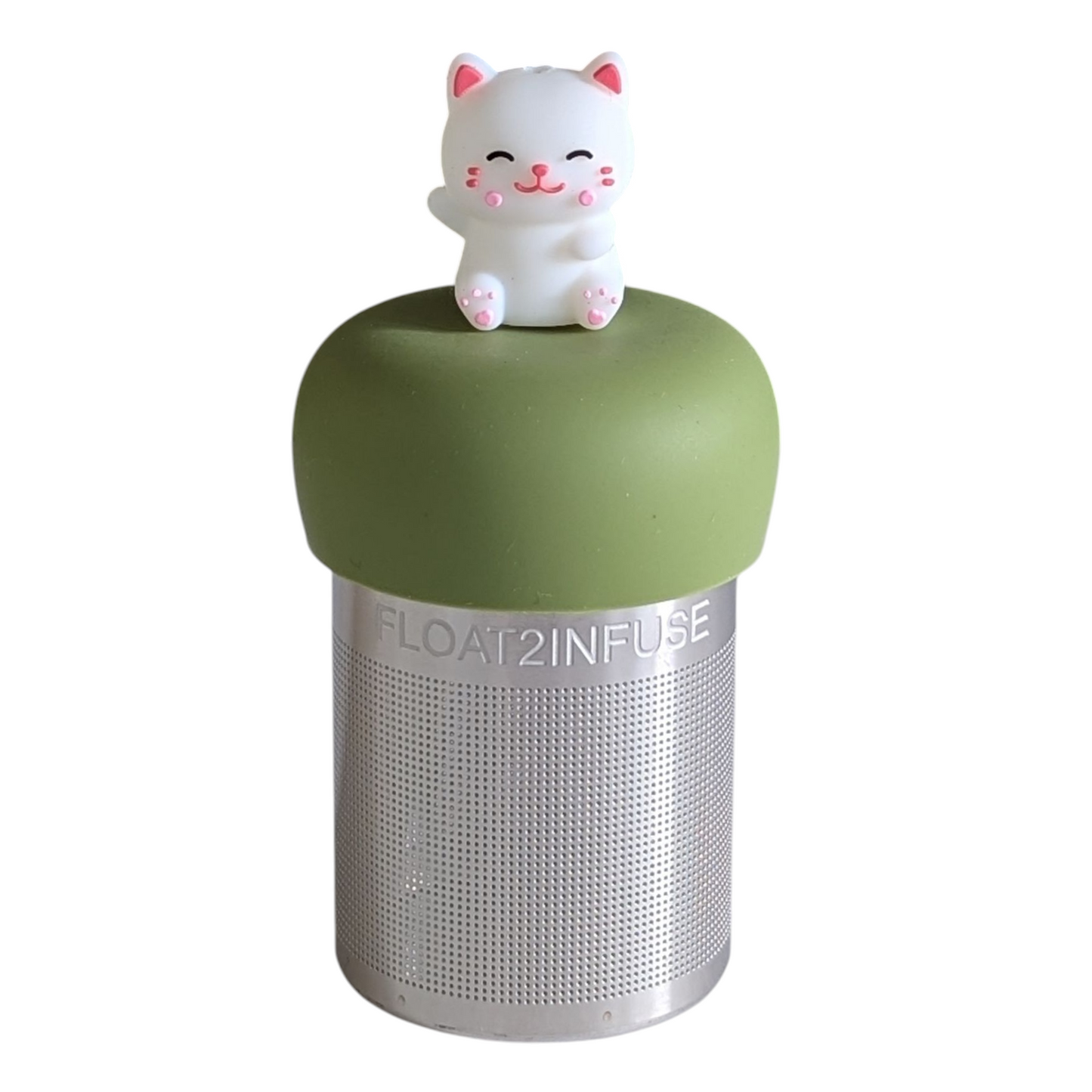 Floating White Cat Tea Infuser - Cute Animal Tea Infuser for Loose Leaf Tea